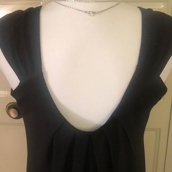28. NEW YORK & COMPANY BLACK SLEEVELESS EVENING DRESS - Picture 6 of 13